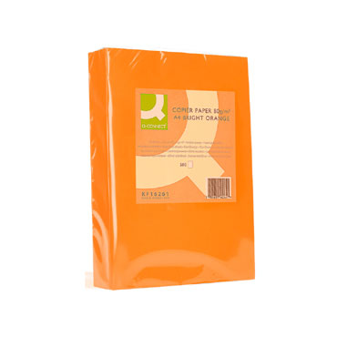 500HJ papel naranja intenso 80 g/m² Din A-4 Q-Connect 72062