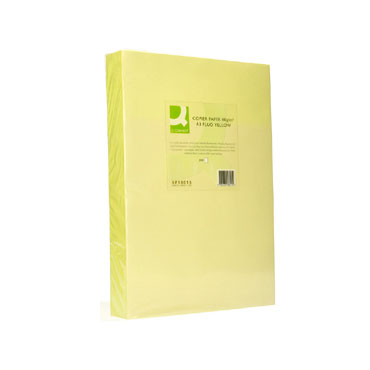 500HJ papel aqmarillo neón 80 g/m² Din A-3 Q-Connect 72202