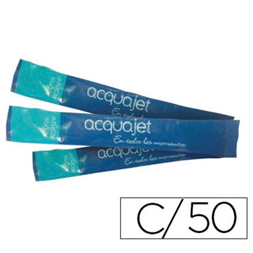 50 sobres azúcar blanca Acquajet con paletina 7 g.