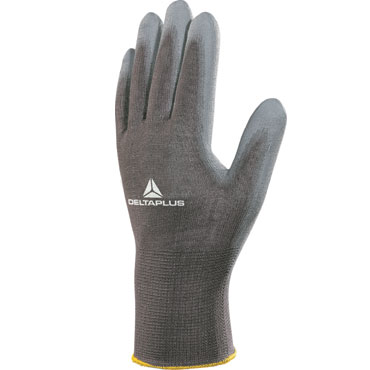 Guantes poliéster talla 7 S gris Deltaplus