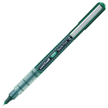Roller tinta líquida needle point 0,5 verde uni-ball