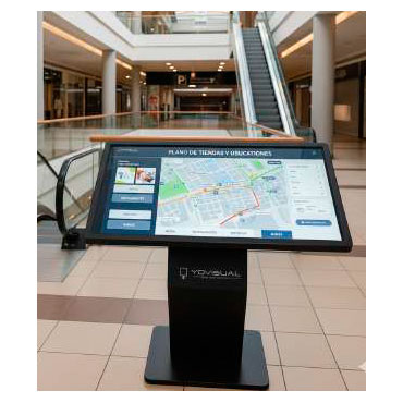Kiosk interactivo para interior de 65 pulgadas con soporte Yovisual