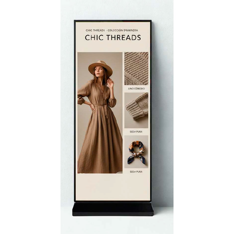 Tótem para interior no táctil visualización completa de 75 pulgadas Yovisual