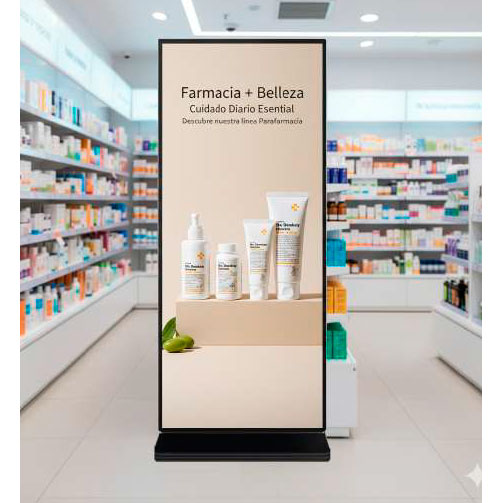 Tótem para interior no táctil visualización completa de 75 pulgadas Yovisual