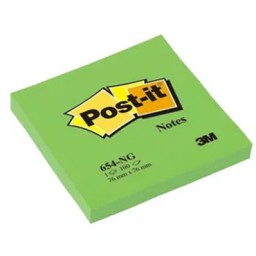 BL100 notas Post-it verdes neón 76 x 76 mm. 654-NG