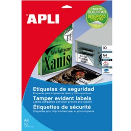 Etiqueta seguridad ø40 mm.10HJ Din A-4 (240U) Apli 11271
