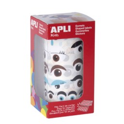 Gomet ojos surtidos en rollo Apli 17613