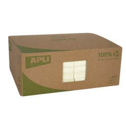 12xBL100 notas adhesivas amarillas recicladas 125x75 Apli 18321