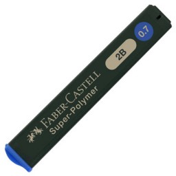 Minas superpolímeras 0,7 mm. 2B Faber Castell 1207-02