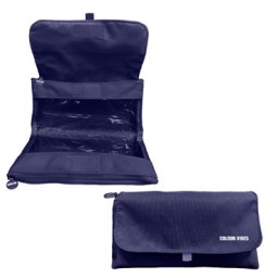 Portatodo doble con solapa azul oscuro 52259