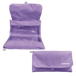 Portatodo doble con solapa morado 52262