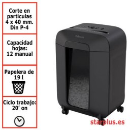 Destructora papel Fellowes LX85 negra uso moderado 4400801