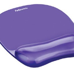 Alfombrilla para Ratón con Reposamuñecas Gel Crystal Fellowes Violeta 9144104