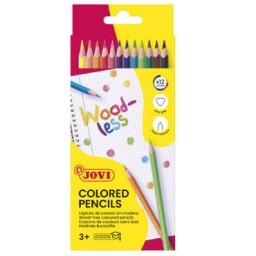12 lápices de color sin madera Jovi 734/12