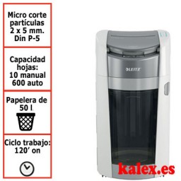 Destructora Leitz IQ Optimax AutoFeed Office Pro 600 P5 blanco 80430000