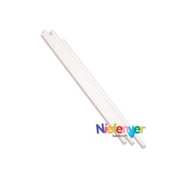 25 pajitas papel blancas 20cm. Niefenver 2000111