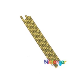 25 pajitas papel bambú 20cm. Niefenver 2000113