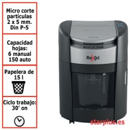Destructora automática Rexel ShredMax AutoFeed+ 150X P5  2025150MEU