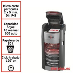 Destructora automática Rexel ShredMax AutoFeed+ 600M P5  2025600MEU