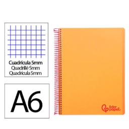 Cuaderno WONDER PP 120HJ Din A-6 naranja Liderpapel 08828