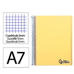 Cuaderno WONDER PP 100HJ Din A-7 amarillo Liderpapel 08918
