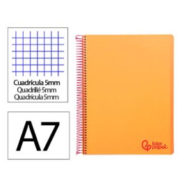 Cuaderno WONDER PP 100HJ Din A-7 naranja Liderpapel 08920