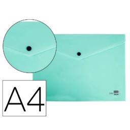 Dossier broche PP Din A-4 verde manzana opaco Liderpapel 11288