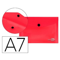 Dossier broche PP Din A-7 rojo Liderpapel 11291