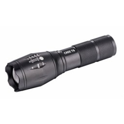 Linterna LED aluminio negra