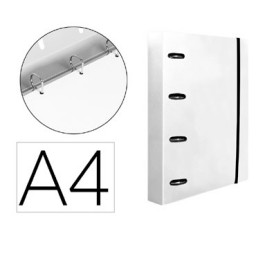 Carpeta con recambio 4 anillas 25 A4 transparente Liderpapel 160025