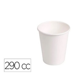 PQ50 vasos de cartón biodegradable blanco 290 cc