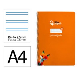Cuaderno Pautaguía A4 pauta 2,5mm. naranja Liderpapel 171761