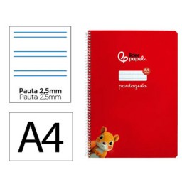 Cuaderno Pautaguía A4 pauta 2,5mm.rojo Liderpapel 171762