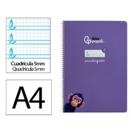 Cuaderno Pautaguía A4 pauta 5mm.rojo Liderpapel 171778