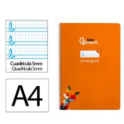Cuaderno Pautaguía A4 pauta 5mm. verde Liderpapel 171779