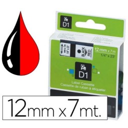 Cinta D1 12 mm. negro/rojo 45017 Dymo S0720570