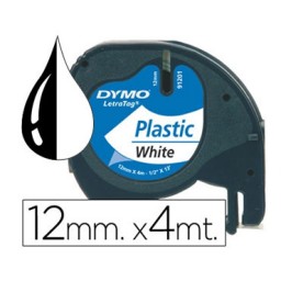 Cinta Letratag 12 mm. negro/blanco 91201 Dymo S0721660