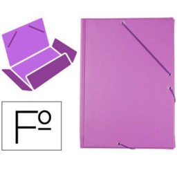 Carpeta gomas plástico A4 lila Liderpapel 73736