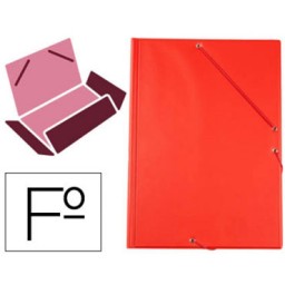 Carpeta gomas plástico A4 roja Liderpapel 73737