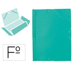 Carpeta gomas plástico A4 verde pistacho Liderpapel 73738
