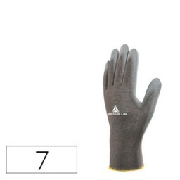 Guantes poliéster talla 7 S gris Deltaplus