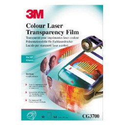 CJ50 transparencias impresora láser color Din A-4 3M