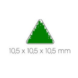 Gomet verde triángulo 20 mm. Apli 04870