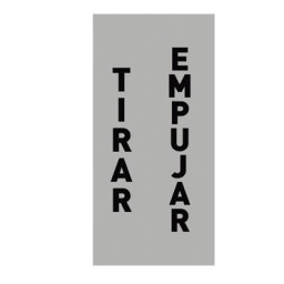 2 etiquetas EMPUJAR/TIRAR 90x165 mm. Apli 12136