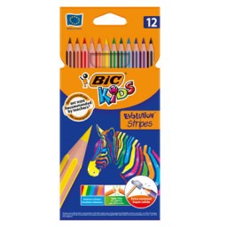 12 lápices de color Evolution Stripes BIC 950522