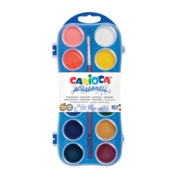 Caja acuarelas 12 colores Carioca 42400