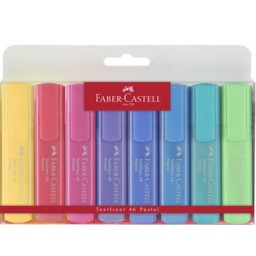 8 marcadorer flúor Textliner pastel Faber Castell 154609