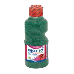 Botella de 250 ml. témpera Glitter verde Giotto 531205