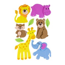 Figuras Animales selva 2 de goma EVA 3D Fixo 68048111