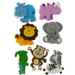 Figuras de fieltro adhesivo 3D Animales Selva Grafoplás 68048604